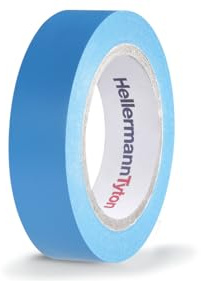 HellermannTyton, Cintas Aislantes de Vinilo - Cintas Aislantes de Uso General de PVC 15mm x 10m Color azul, 10m
