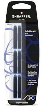 A. T. Cross cartucce d' inchiostro Sheaffer Skrip universale blu per VFM penna stilografica, 6 Pezzi