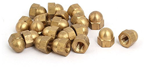 sourcing map 20 Stück M5 Innengewinde Nuss DIN1587 Dome Cap Kopf Hexe Messing DE de
