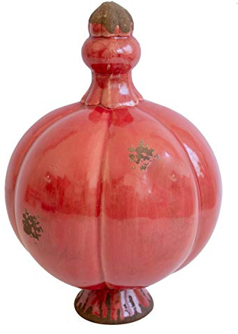 Manufaktur Lichtbogen Große Gartenkugel aus Keramik rot