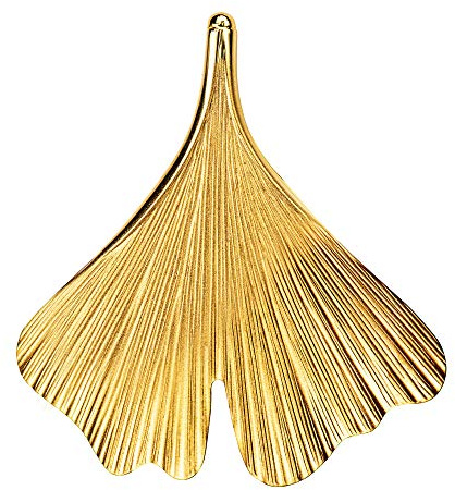 JEVELION Großer Gold Anhänger mit Ginkgo-Blatt Anhänger Gold für Damen als Ketten-Anhänger mit Schmuck-Etui + Zertifikat