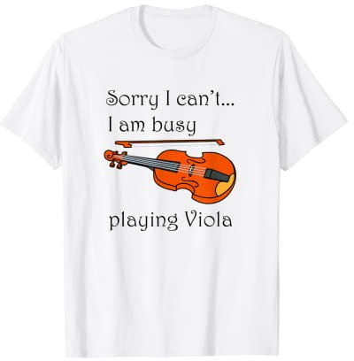 Bratsche spielen Musiknoten Musikinstrument Bratschist T-Shirt