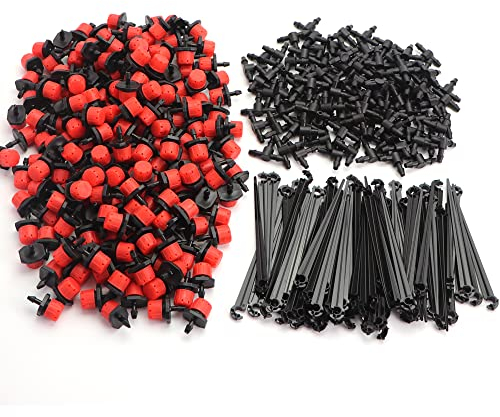150 Automatische Bewässerung Set Micro Drip Tropfer T Steckverbinder Gartenschlauch Befestigungsanker Garten Bewässerungssystem Set Tröpfchenbewässerung (150stk Automatische Micro Drip Tropfer)