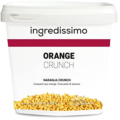 Ingredíssimo Naranja Liofilizada Crunch, 125 g | Trozos crujientes, snack saludable, uso alimentario, profesionales y aficionados, sin azúcar añadido, vegana