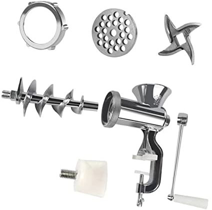 Hachoir à Viande Manuel, Machine à Hacher la Viande Multifonctionnelle à Arbre en Spirale à Lame en Acier Inoxydable pour la Cuisine à Domicile