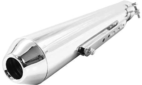 Tubo di Scarico Moto, Tubo Marmitta Universale per Modifica (Bianco)