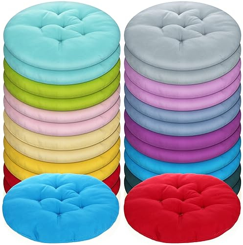 Tinideya Runde Bodenkissen, Bodenkissen, Meditationssitzkissen, Flexible Sitzgelegenheit für Erwachsene und Kinder, 12 Farben, Stuhlkissen für Klassenzimmer, Kinderzimmer, Wohnzimmer, Yoga,