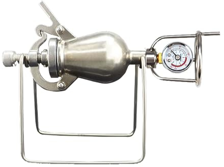 SciAza palomitero mantequilla cañón de palomitasLa máquina de palomitas de maíz tradicional china de acero inoxidable con manivela manual de 100 ml puede producir una variedad de sabores