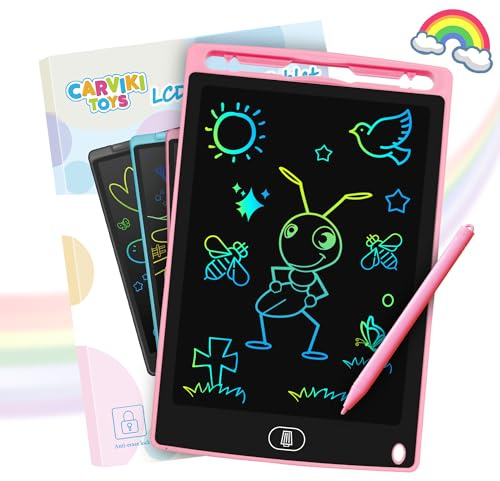 LCD Schreibtafel für Kinder, 8.5 Zoll LCD Writing Tablet,elektronische Maltafel Zaubertafel,Kinder Zeichentafeln,Bildschirm Schreibtablett,Pädagogisches Spielzeug ab 2-8 Jahre Mädchen Jungen Rosa