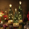 3 Pcs Tabletop Christmas Tree with Lights,LED Mini Christmas Tree,Small Christmas Tree with Lights,Desk Christmas Tree,Light up Christmas Decorations,Led Xmas Tree
