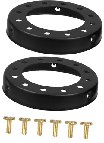 Ciieeo 2pezzi Anello Copertura Paralume in Metallo Anticato Accessorio Lampadario Soffitto Riparazione Decorazione Vintage Per Casa