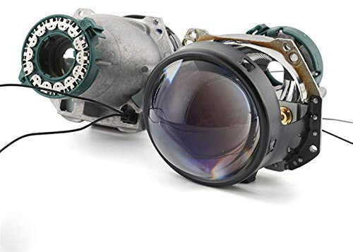 Angel Eyes, LED Angel Eyes aus Vollmetall D1S D2S D3S D4S D4S BI-XENON Scheinwerfer Linsen Blau für Hella 3R G5 Light Light Relevit