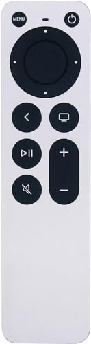Riry Neue Apple-Fernbedienung, APL Ersatzfernbedienung für Apple TV 4K, geeignet für Apple TV 4K / Gen 1 2 3 4 / HD Modelle A1218, A1842, A1625, A1427, A1469, A2169, A1378 (ohne Sprachbefehlfunktion)