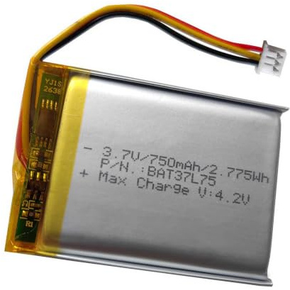 3,7 V 750 mAh Li-ion uppladdningsbart batteri ersättning för 3M WorkTunes hörselskydd, Ring Alarm Range Extender/Marshall Major IV batteri/Skullcandy PLYR spelheadset