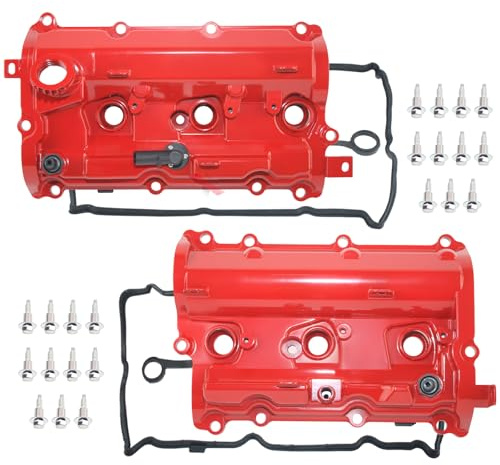 XUNUOPARTS VQ37VHR Aluminum Valve Covers with Gasket Compatible with 2009-2020 Nissan 370Z 3.7L 2008-2013 Infiniti G37 3.7L Replace# 13264-EY01E 13264-EY01C