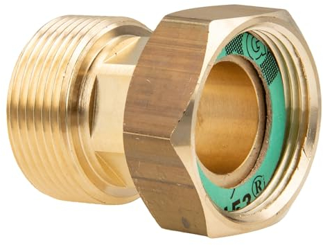 tecuro Verschraubung 1 1/4 Zoll Überwurfmutter x 1 1/4 Zoll Außengewinde - Messing blank CW617N