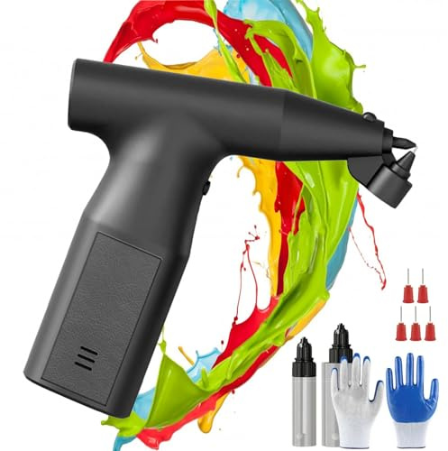 Portable Airbrush Kit,Electric Paint Sprayer,Handheld Electric Cordless Paint Gun 1500Mah USB Rechargeable Car Electric Spray Gun for Cars Bicycles Motorcycles Furniture Fences