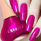 Rose Red Nail Polish - Hot Pink Pearl Nail Polish - Glitter Refletive Silky Smooth Amaranthe Color Nail Varnish - Air Dry High Glossy Shine No Need UV Chip-Resistant DIY Nail Art