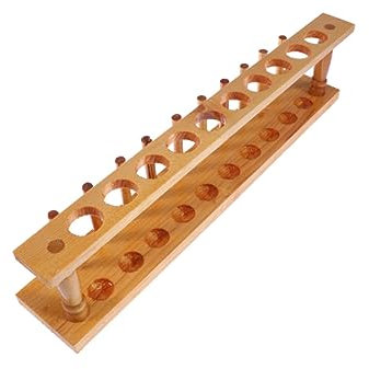NAMOARLY Reagenzglasständer Aus Holz Halter Für Schule Und Labor Prüfständer Zum Entleeren Und Halten Von Reagenzgläsern Beständig Gegen Säuren Und Laugen