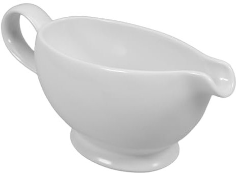 MAGICLULU Saucière À Poignée Ergonomique En Porcelaine Blanche Pour Dîner De Thanksgiving En Famille