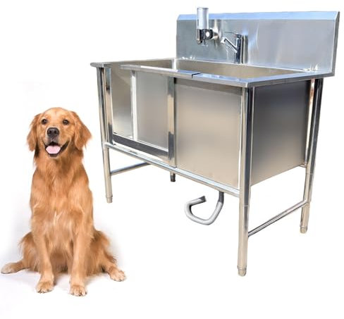 Station de bain professionnelle en acier inoxydable pour chien, station de lavage pour chien, baignoires pour chien, baignoire de toilettage pour chien, baignoire pour chien, évier de lavage