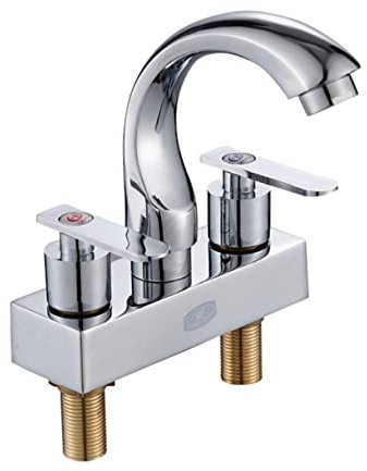Hemobllo Doppelgriff Waschbecken Wasserhahn Einhebel Küchenarmatur Für Kaltes Und Warmes Wasser Modernes Design Für Bad Und Küche Abstand Zwischen Löchern