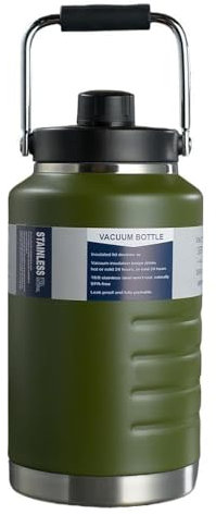 Brocca isolata con manico, 1,5 l/2 l in acciaio grande doppio vuoto acqua e bevande, acqua per perdite calde e fredde