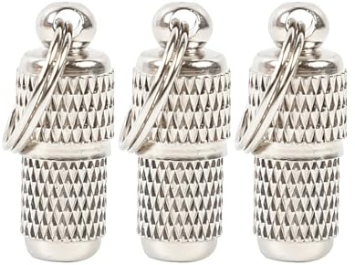 LianSinGo 3Pcs Personalised Stainless Steel Pet ID Tags, Durable Anti-Lost Barrel Tube Pet Tag, ID Tag Address Name Label for Dog & Cat Collars