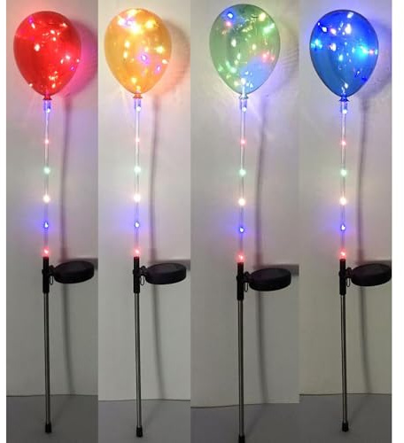 Solar Powered Light Outdoor Garden Light Balloons Solar Pathway Lights Solar Driveway Light Solar Powered Glow in The Dark Stake Light Decoration for Garden, Lawn, Yard (Blue)