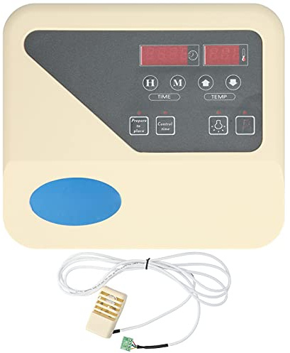 Zerodis Regolatore di Temperatura per Stufa per Sauna, Display Digitale per Bagno Turco unità Pannello LCD di Controllo Esterno Modulo Sonda Termostato 220 V per Riscaldatore a Secco (Display