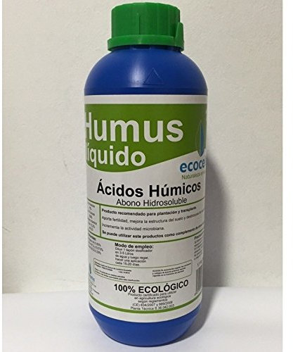 ECOCELTA | Humus Líquido Bioestimulante 1L | Abono Ecológico para Plantas y Jardín | Ideal para Huertos Urbanos, Sustrato Universal y Cultivos de Interior | Certificado Natural con Algas Gallegas