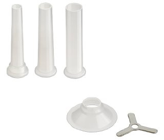 Louis Tellier - Set entonnoirs pour hachoir manuel N4032C – 3 diamètres 13/17/19 mm – Avec croisillon – Pour saucisses maison – Qualité professionnelle