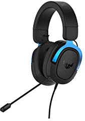 ASUS TUF Gaming H3 Cuffie Gaming Jack 3.5mm, Surround Sound 7.1, Driver da 50mm, Design Leggero, Per PC, Mac, PS4/PS5, Xbox One, Switch e Dispositivi Mobile, Nero/Blu