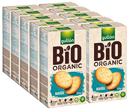 Gullón - Galleta María BIO Organic vegetarianas, 3.500 g, Pack de 10
