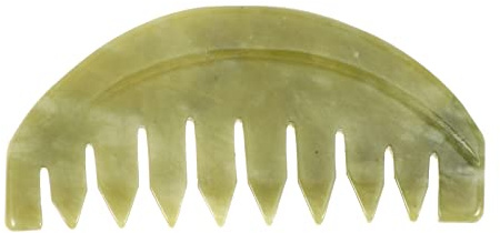 Mobestech Jade Hair Comb Scraping Comb Jade Massage Head Massage Scraper Guasha Stone Hair for Head