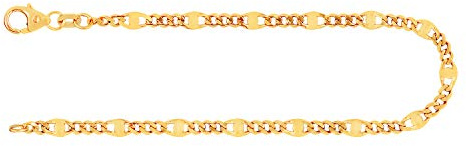 EDELIND Armband Herren Damen 333 585 750 Gelbgold Bracelet Panzerstegkette 3.1 mm 8 14 18K Echtgold Armkette mit Schmuck Geschenkbox Made in Germany
