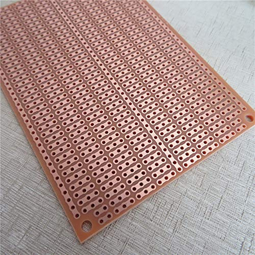 Jingtongda 5stk 10x7cm 3er Streifenraster Veroboard Stripboard Prototype Paper PCB Platine Leiterplatte Universal Experiment Matrix Circuit Board Hartpapier Bakelite