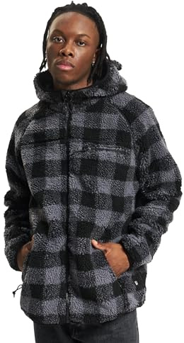 Brandit Arbetsjacka i teddyfleece, svart/grå, XL