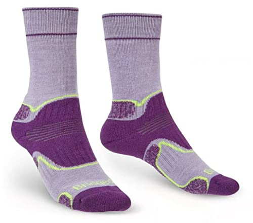 Bridgedale HIKE Midweight Merino Performance Boot Original-Women's- Medium-Lilac/Purple
