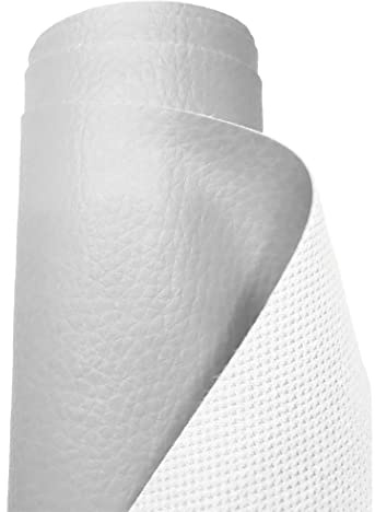 A-Express kornigt fuskläder tyg vattentätt slitstarkt konstläder vinyl konstläder klädsel texturerat material – ljus skiffer 5 meter 500 x 140 cm