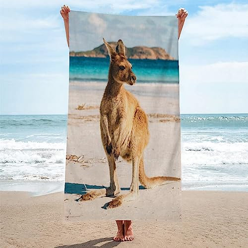 SHUI Mikrofaser Strandhandtuch 150x200cm Beige, Schnelltrocknend, Sandfrei, Multifunktions-Tuch