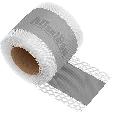 Isolbau Dichtband P2 Grau - 10 m Abdichtband Wasserdichtes Dichtungsband für Sanitär, Dusche, Bad, Fliesen, Balkon und Terrasse, Abdichtung für Innen- & Außenbereich - 120 mm