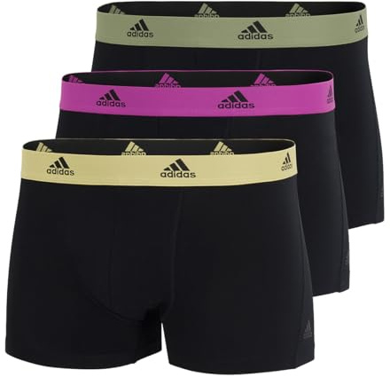 Adidas Active Flex Cotton (3PK), Caleçon Boxeur Homme, Schwarz,