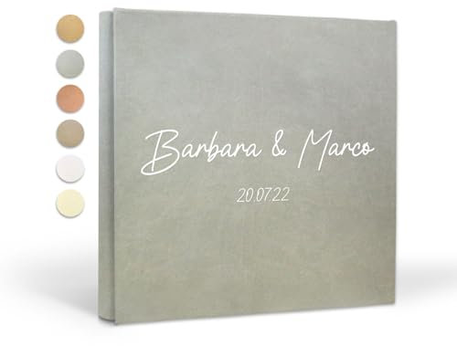 Libro degli ospiti Guest Book Matrimonio 60 Pagine, Copertina Rigida - Libro Degli Ospiti - Guest Book Personalizzato - Libro Dediche Matrimonio (30x30 60 pagine, Ecopelle)