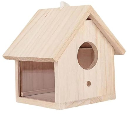 Folpus Bird House, Outdoor Bird House, Wooden Bird House, Hanging Bird House for Small Birds