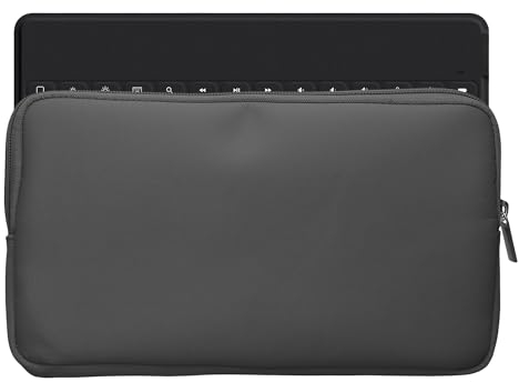 kwmobile Bluetooth Tastatur Cover kompatibel mit Logitech Keys-to-GO Hülle - Nylon Schutzhülle für Keyboard - Nylon Tasche mit Zipper - Dunkelgrau