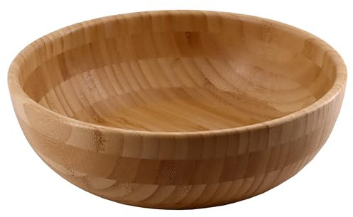 Lacers PurpleLine Saladier en bois de bambou | Bol en bambou de qualité supérieure | Grand bol pour salades, fruits, collations et plus | Respectueux de l'environnement et durable | Parfait pour la