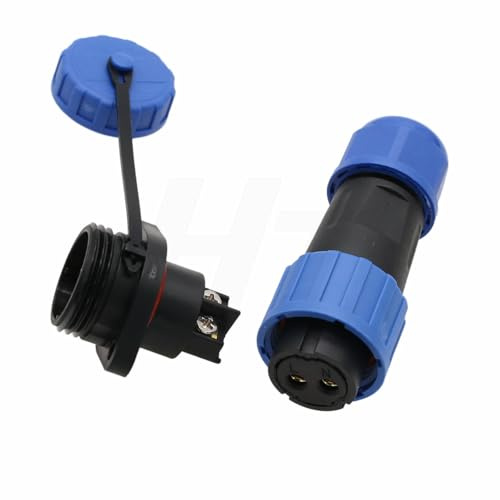 HangTon TY16 2 Pin 16A Collegamento di alimentazione, presa M16 maschio femmina, morsetto a vite senza saldatura per illuminazione auto, solare per esterni, camion, aviazione impermeabile