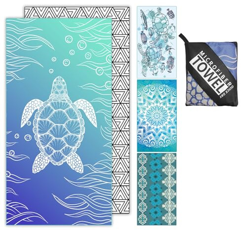 Startseite 180x100cm Microfibre Towel - Large Size Quick Drying Microfibre Beach Towels for adults, Sand-Free, Absorbentextra large Beach Towels for adults - Includes Storage Bag (1 Pack)