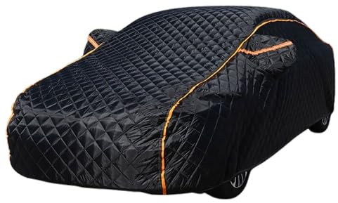 Hagelschutzplane Auto für A UDI Q8 (2018-2024) Hagelsichere Autoabdeckung,Dicke Autoabdeckung Gegen Hagel Breathable schutzhülle Hagelschutz für Auto Staubdicht UV Schutz(Schwarz)